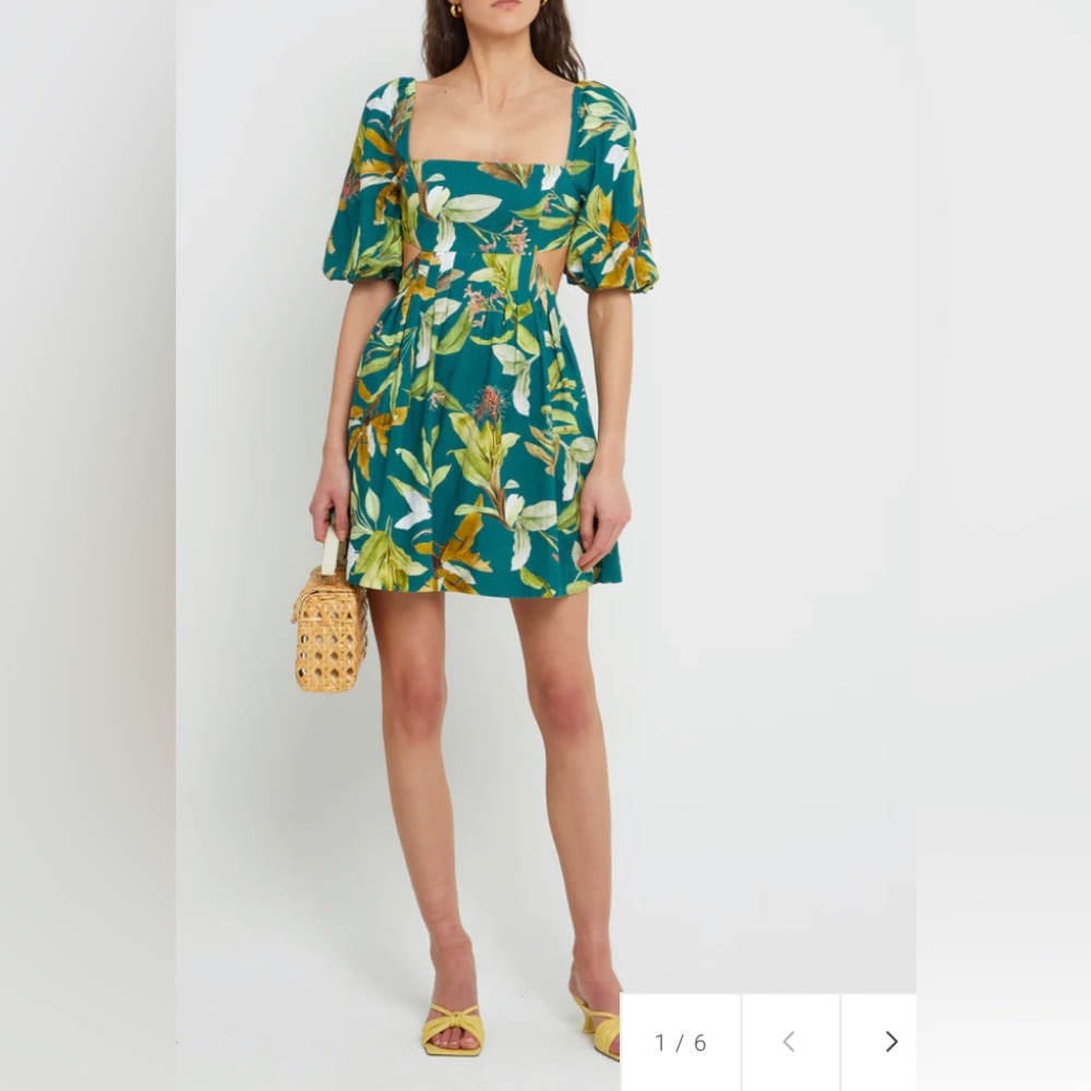 O.P.T. Evereve Few Moda tropical cutout resort dress